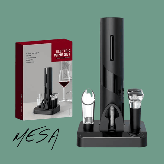 MESA- סט פותחן יין חשמלי 4 חלקים-הערכה המושלמת🍷לפתיחת יין - MESA